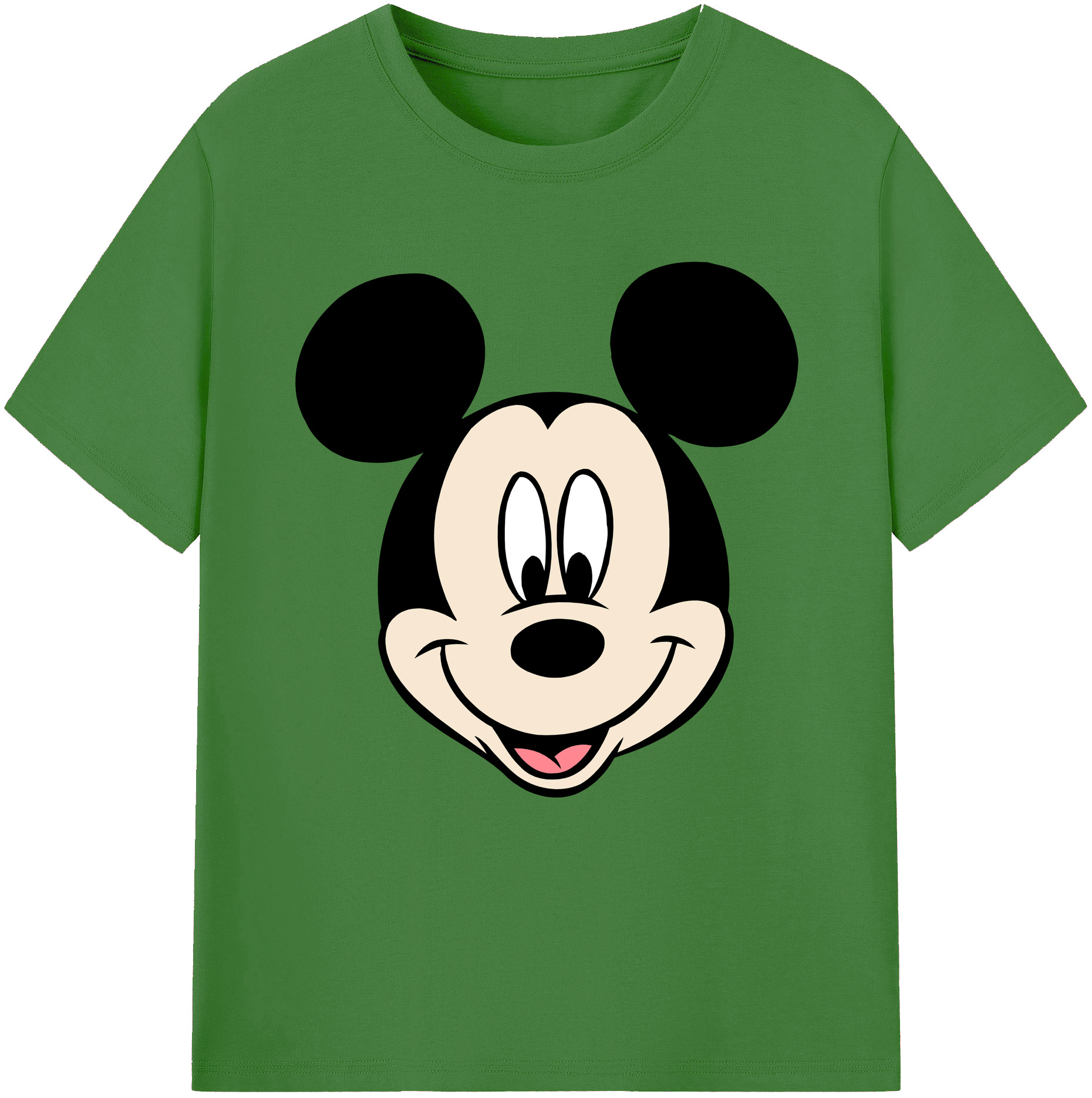 （画像用） ミッキーマウス Mickey Mouse レディースカジュアルプリントTシャツ（綿100％）